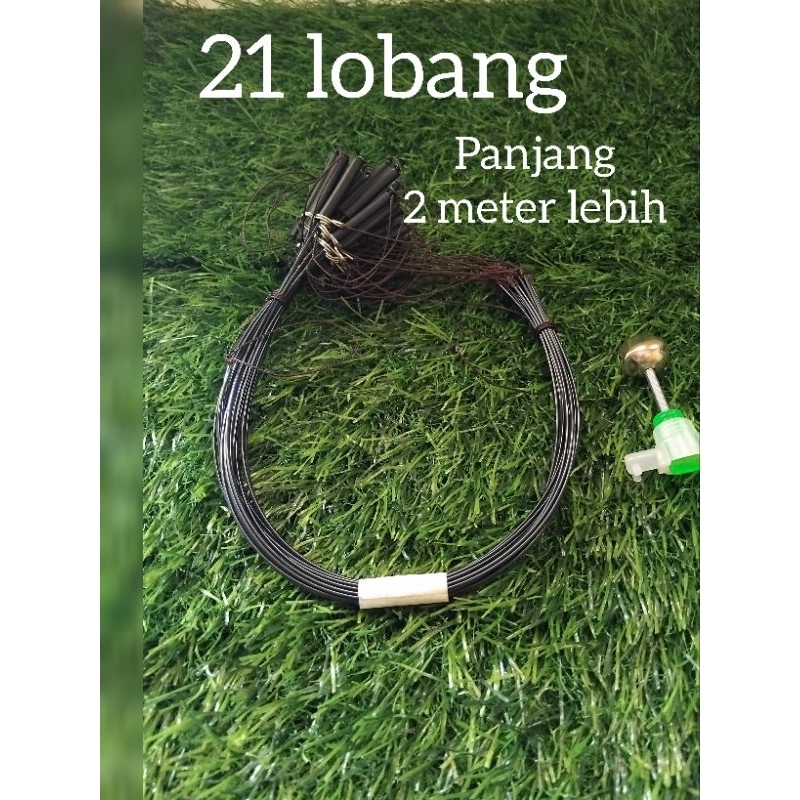 ALAT PIKAT BURUNG JERAT RACIK GANTUNG RUAK2 PANJANG 2,5 METER 21 KOLONG