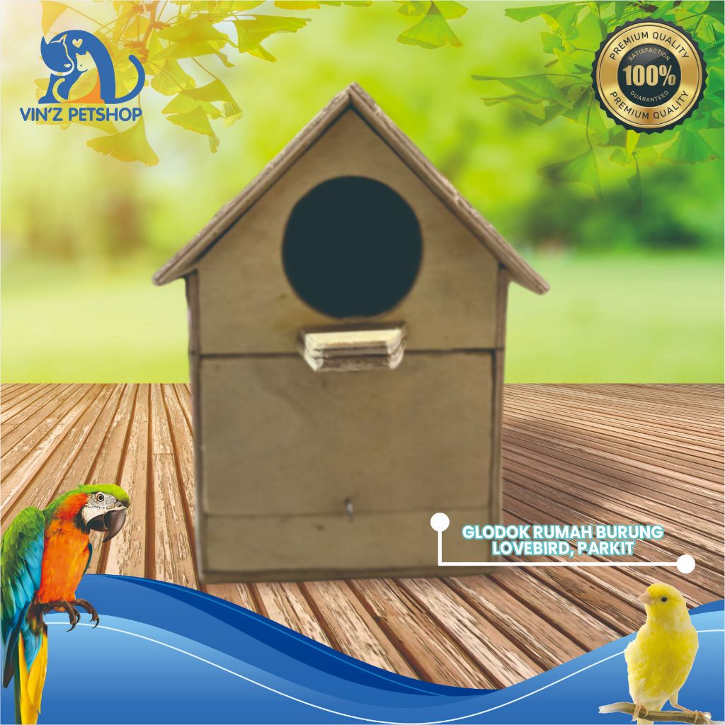 Glodok Rumah Sarang Burung Kenari Lovebird Kotak Glodog Kotak Sarang Bertelor Burung
