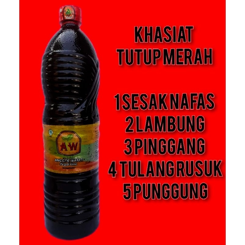 

ANGGER WARAS JAMU HERBAL TUTUP MERAH 1.5L/1500ML EXP 22-08-2025