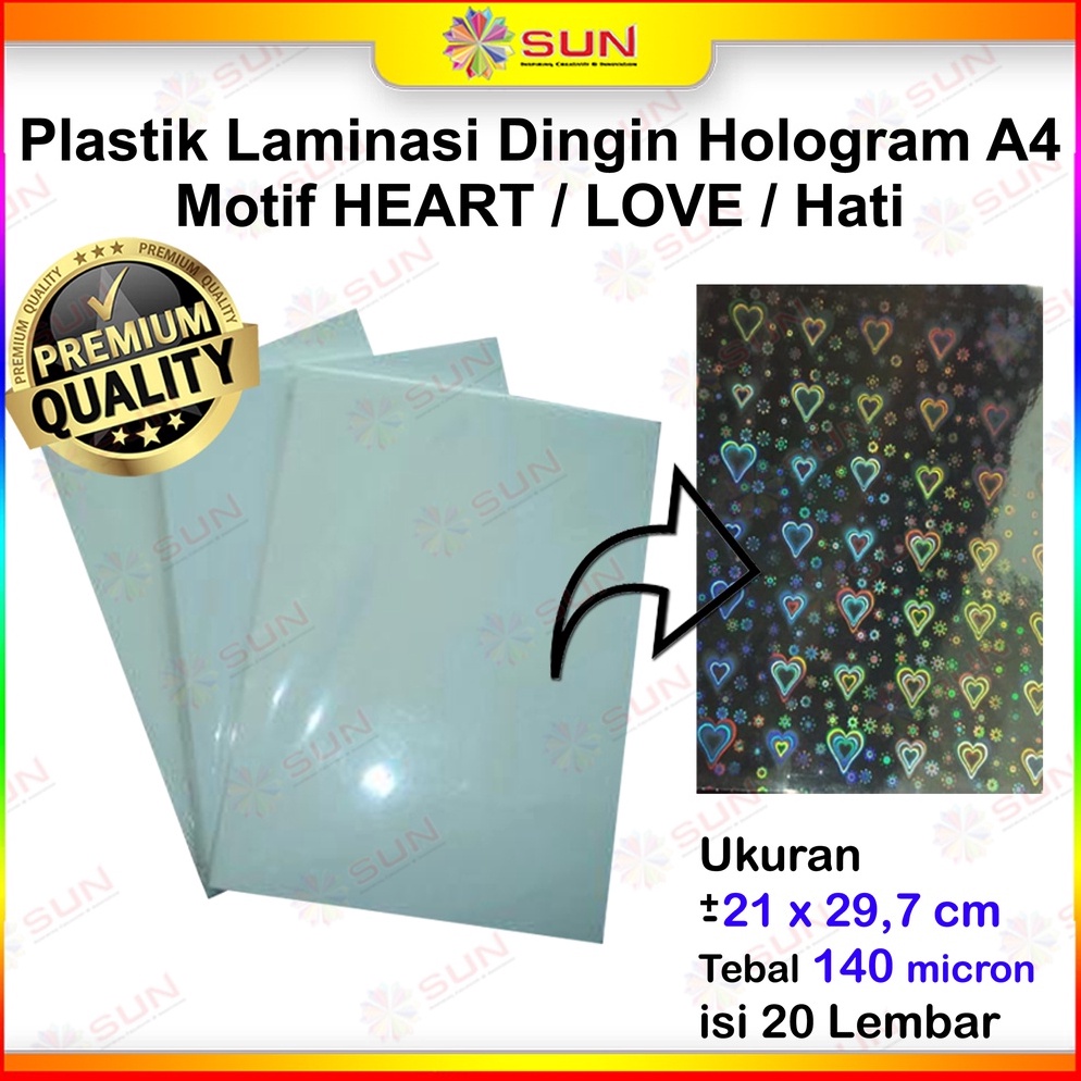 

ART O9H3 Plastik Laminasi Dingin A4 Hologram Love Heart Hati Snow Salju Butterfly Rainbow Colorful Star Bintang Mozaik Glass Bat Grid Small Bubble Pelindung Kertas Foto Polaroid Photocard Undangan