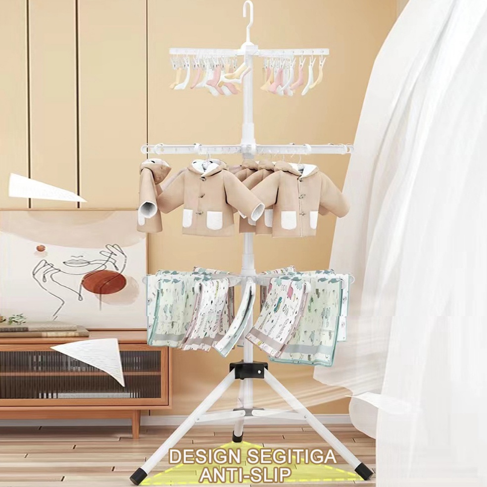 Modern Spesial Live ES Jemuran Baju Bayi Jemuran Menara Jemuran Pakaian Bayi Bisa Digantung