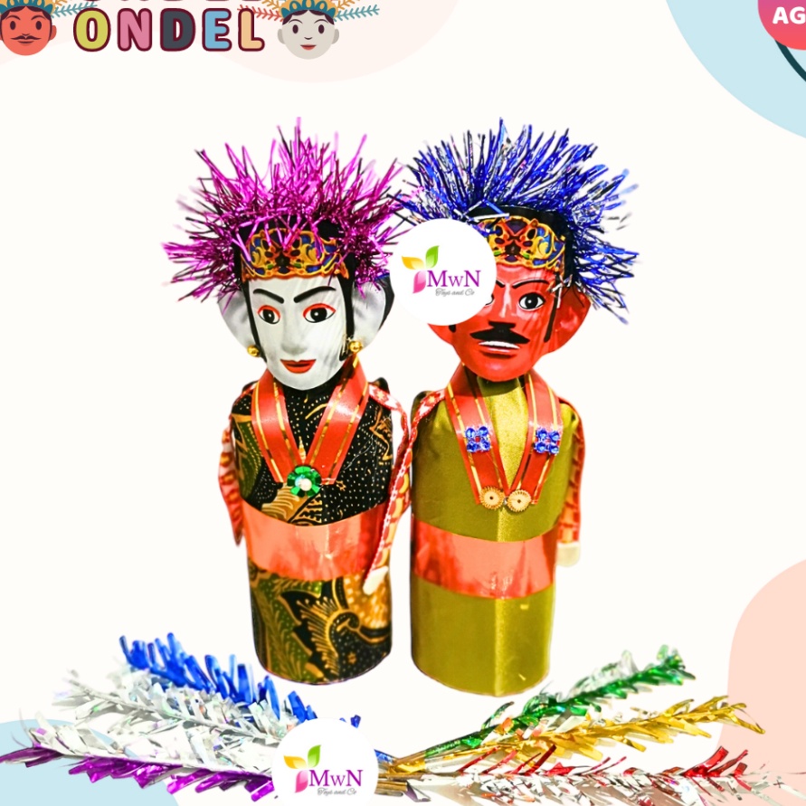 PELAYANAN CEPAT MWN Mainan Boneka Tradisional ONDELONDEL Betawi Sepasang