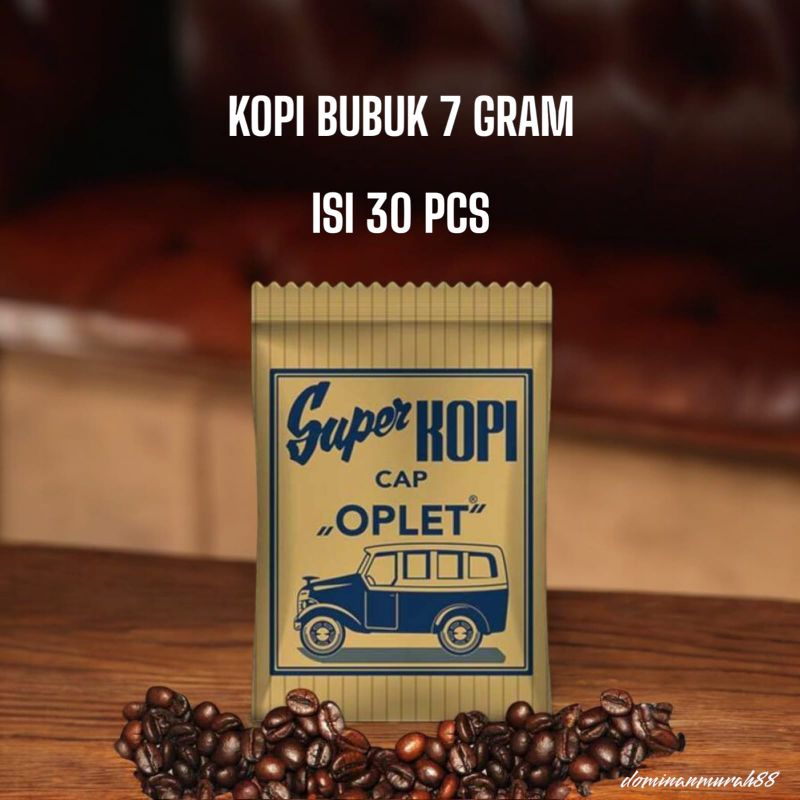 

KOPI BUBUK SUPER KOPI CAP OPLET 7 GRAM RENCENG ( 1 RENCENG ISI 30 PCS ) / KOPI INSTAN