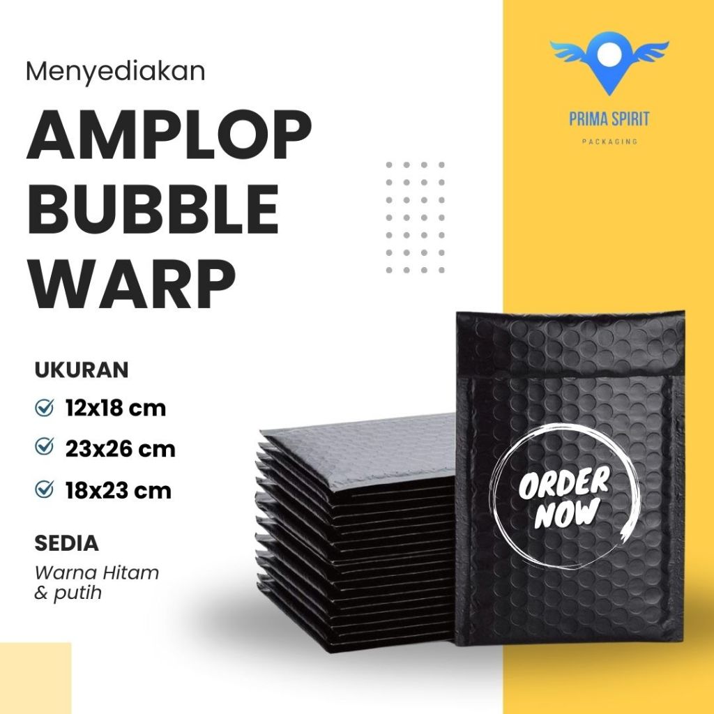 

Amplop bubble mailer Murah Hitam Putih 12x18 18x23 23x26