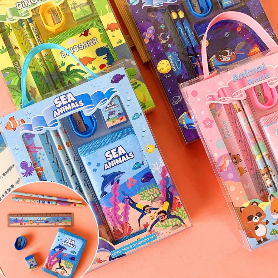 

SUPERRR DISKOONNN 211 Stationary Set Kotak Pensil Anak Set Stationery Alat Tulis Kotak Pensil Karakter