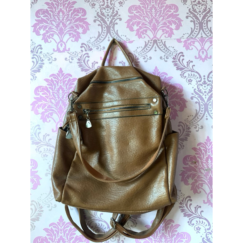 preloved ransel kulit asli