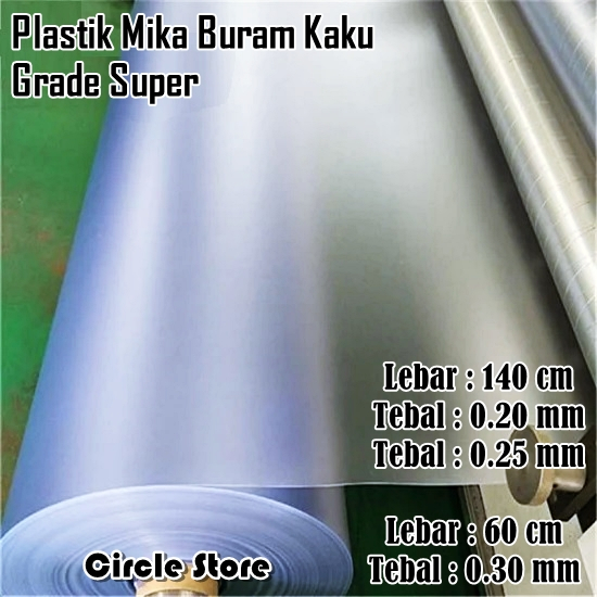 

klm Plastik Mika Kaku Buram Kaca Es Meteran / Mika Rid Doff Frosted Lebar 140cm