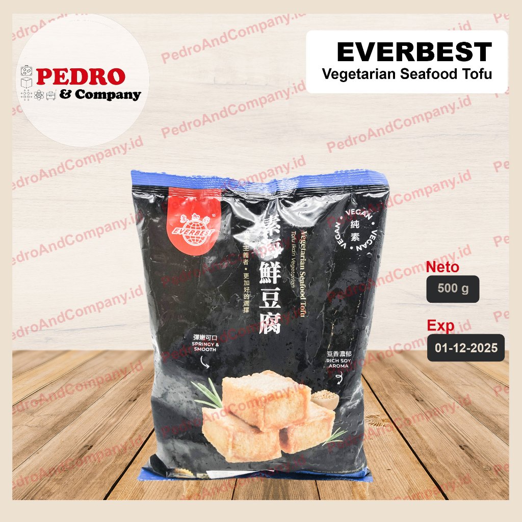 

FROZEN Everbest seafood tofu 500 gram - tahu vegetarian vege sayuran beku