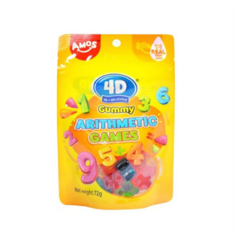 

Amos 4D Permen Jeli 3D Buah-buahan Arithmetic Games 72 g