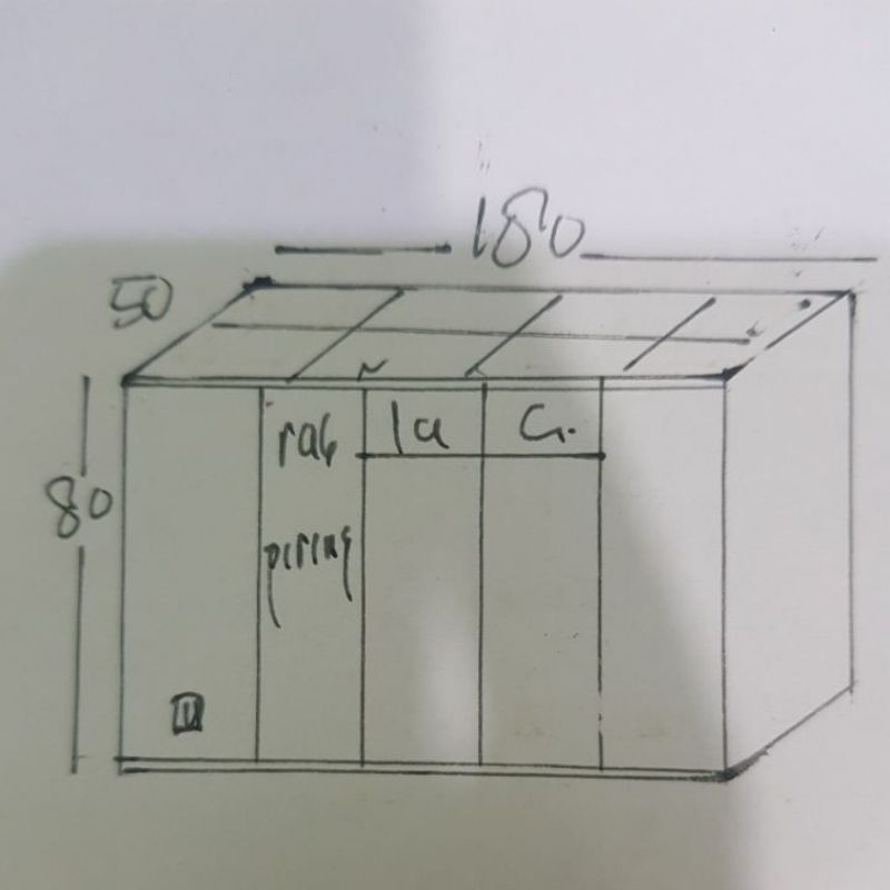 kitchen set bawah 180x50x80 top table keramik
