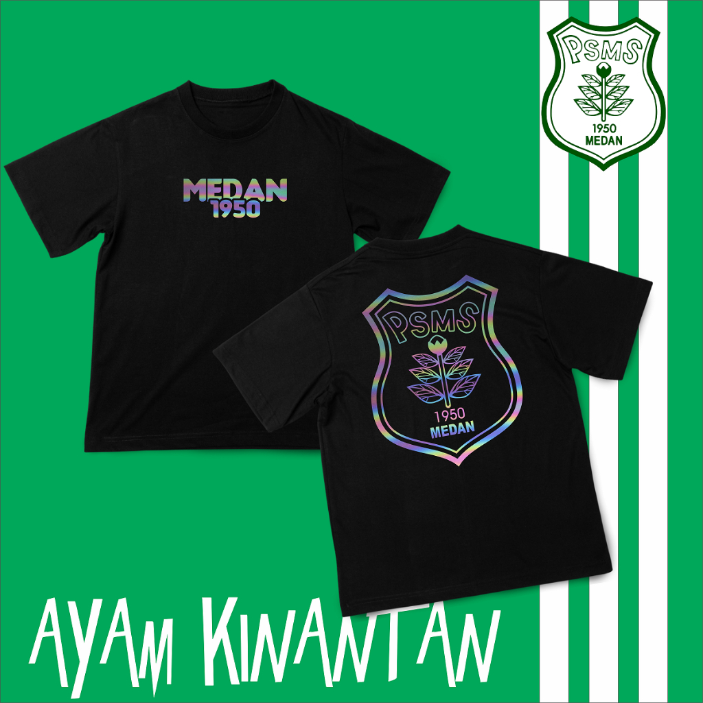 Kaos PSMS DAY 1950 Medan Ayam Kinantan Fans Reflektif