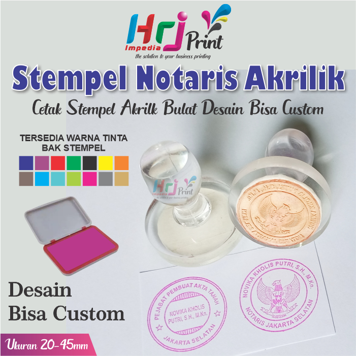 

Stempel notaris ppat akrilik | Stempel akrilik desain custom | Stempel notaris custom