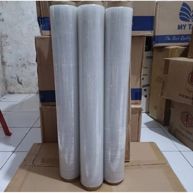 

Plastik Stratch Film Wrapping Wrap Jumbo 50cm x 17 Micron 200 250 dan 300 meter 1 kardus