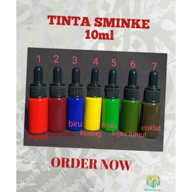 

TINTA SMINKE 10ml TINTA KALIGRAFI