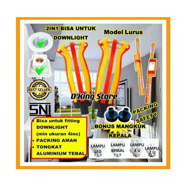 Tongkat lampu/Tongkat pasang lampu MODEL LURUS