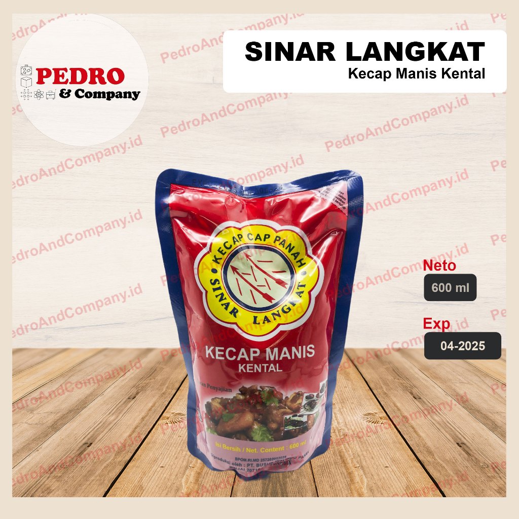 

Kecap manis cap panah sinar langkat 600 ml Refill plastik