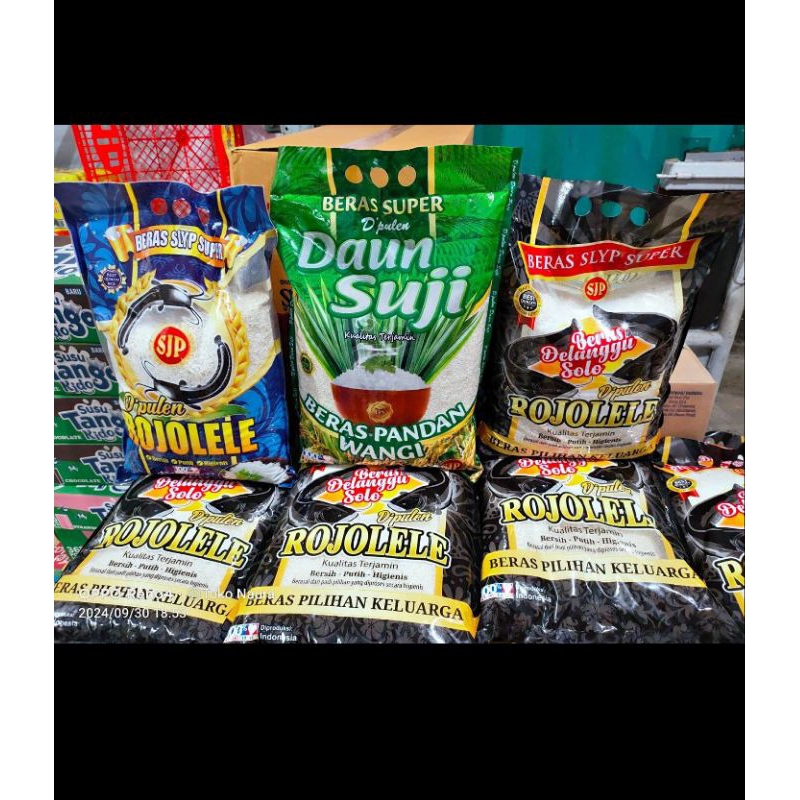 

beras daun Suji kemasan 5 kg - beras Punel