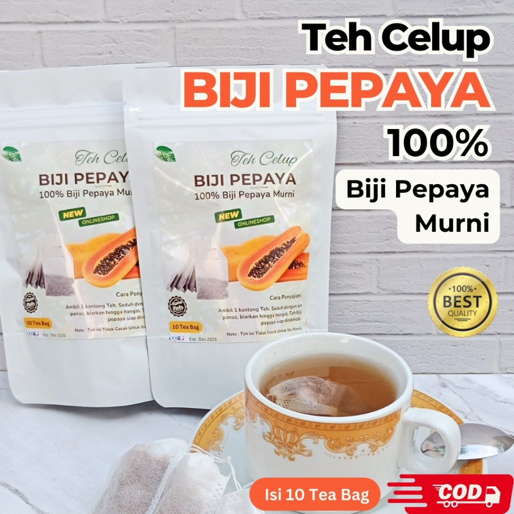 

Teh Celup Biji Pepaya Kering Untuk Obat isi 10 Tea Bag - Obat Herbal Biji Pepaya
