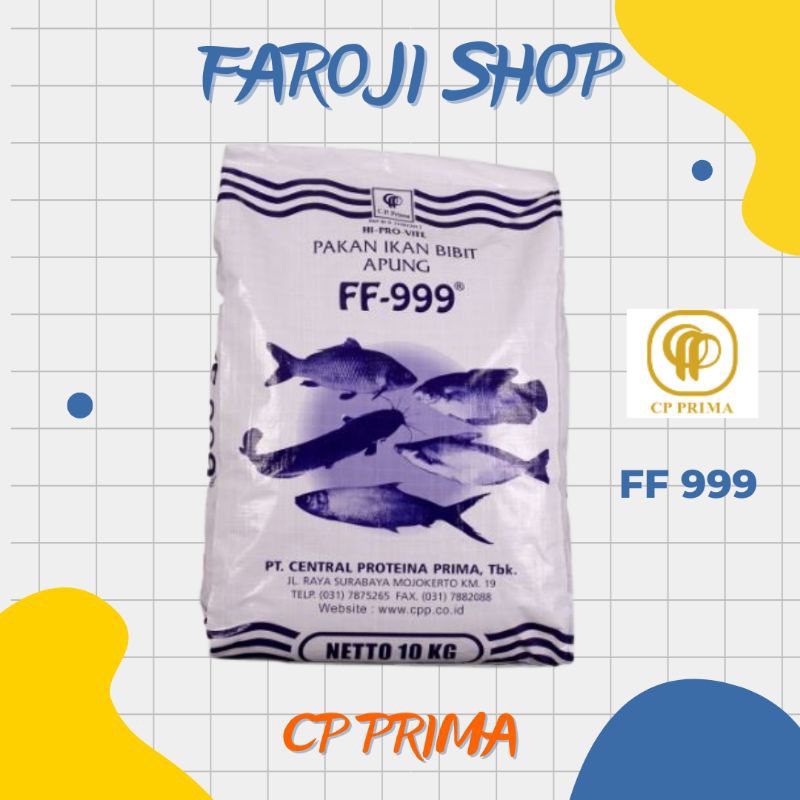 FF 999 - Pakan Ikan Pelet kemasan 1 Kg Makanan Lele Nila Gurame Bandeng Mas  HI - PRO- VITE