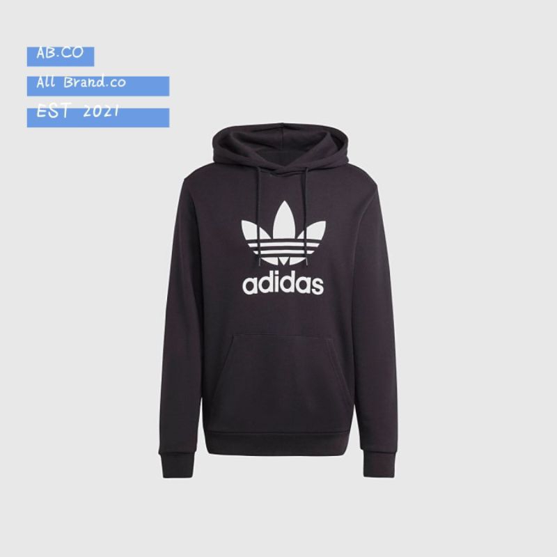 Hoodie Adidas Original Hoodie Trefoil Black Full Tag Label Unisex / Adidas Hoodie Original