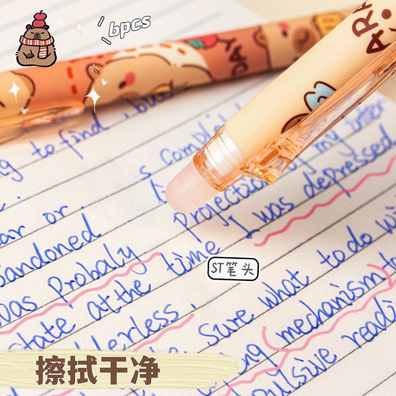 

Ay00! SL88 - Set 6 Pcs Pulpen Gel Dihapus Motif CAPYBARA & SINCHAN Tinta Biru/ Set Alat Tulis isi 6