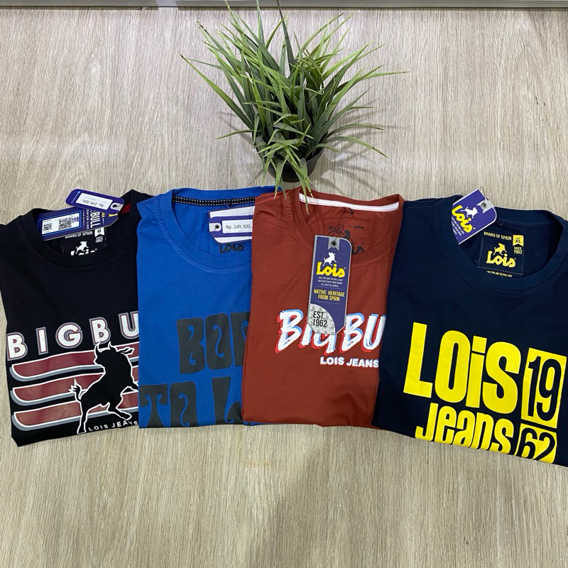 Kaos Lois pria original Bahan 100% Katun Terbaik
