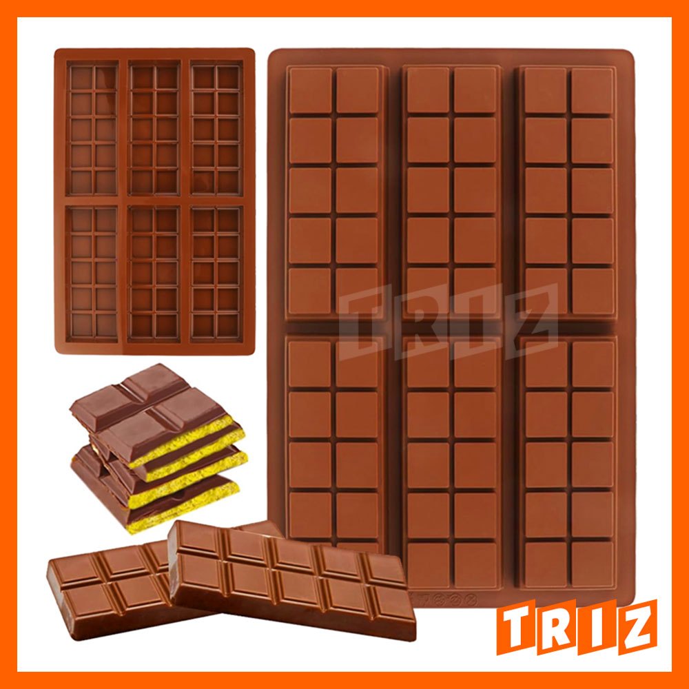 Cetakan Silikon Coklat Dubai Viral Kotak Persegi Panjang , Silicone Mold Pistachio Kunafa Chocolate 