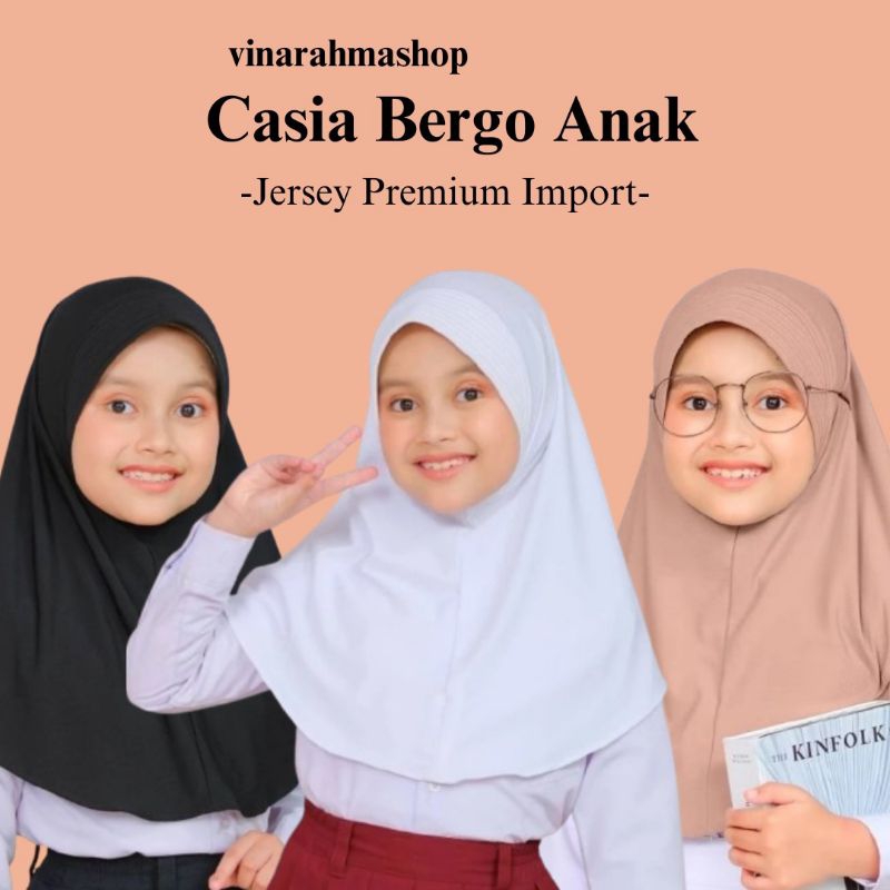 Hijab Instant Casia Bergo Anak | Bergo Anak | Bergo Anak SD