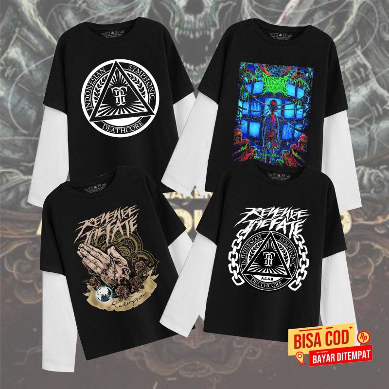 KAOS PANJANG REVENGE THE FATE BAND METAL INDONESIA