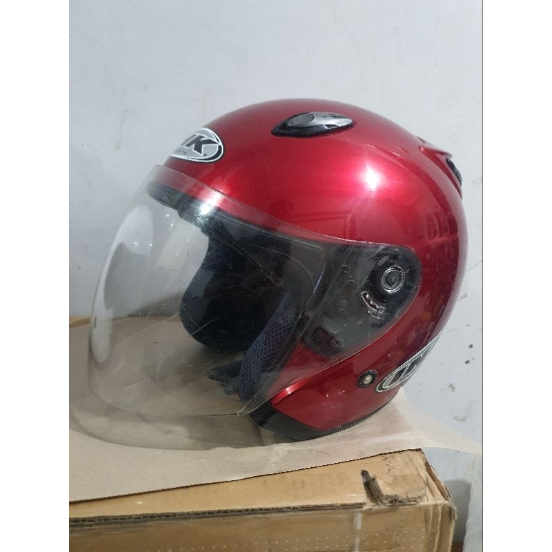 HELM INK CENTRO ORIGINAL SIZE L MERAH MAROON SECOND