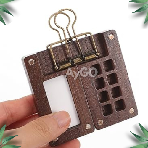 

bib Mini Palette Wooden Magnetic / Magnetic Wooden Palette for Watercolor / Palette Kayu Mini