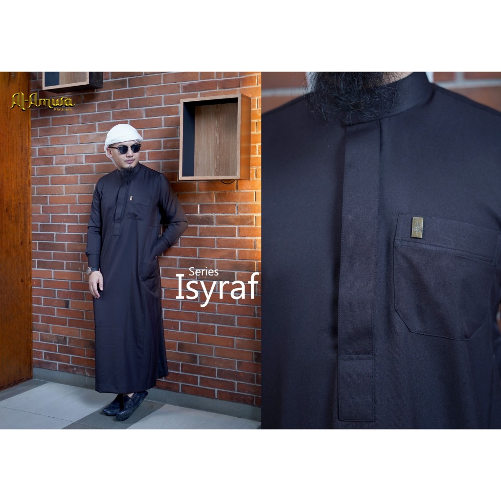 Thobe Saudi Manset | Al Amwa Platinum | Jubah Saudi | Gamis Jubah | Gamis Pria | Gamis Saudi |