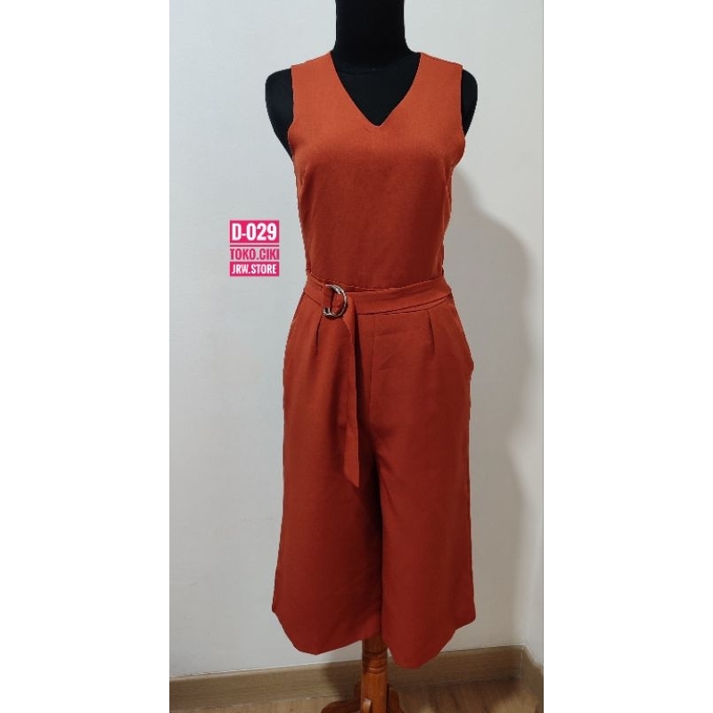 (D-029) PRELOVED TERUSAN JUMPSUIT CELANA PANJANG WANITA CEWE ORANGE