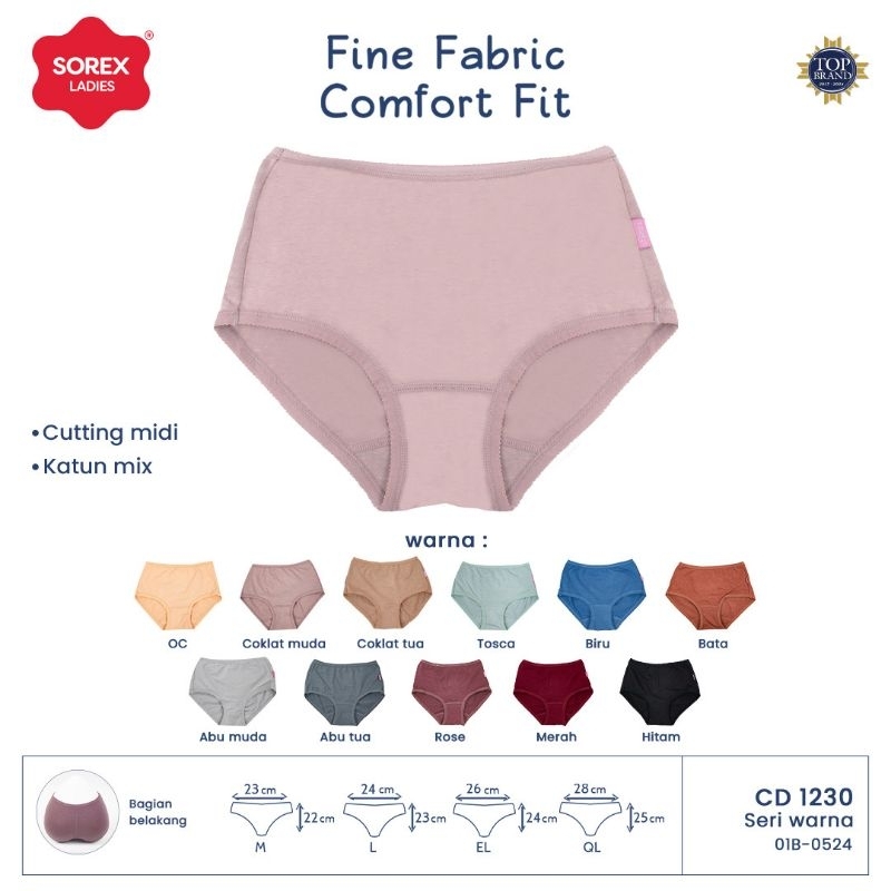 Sorex CD 1230 Basic warna (M,L,XL,XXL)Fine Fabric Comfort Fit
