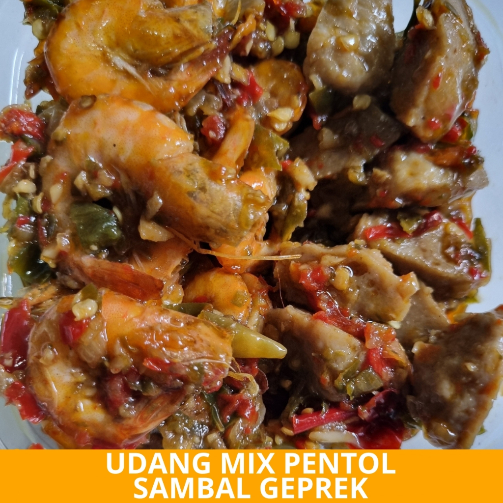 

Udang Mix Pentol Sambel Geprek Special - Arviansyah Seafood Surabaya