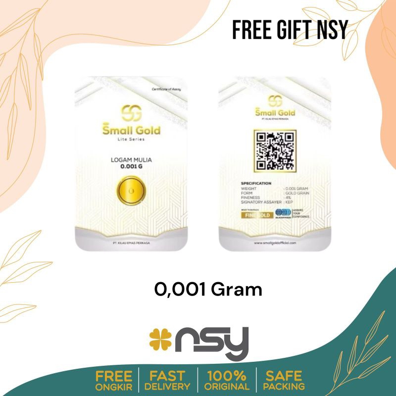 [FREE GIFT] MINI GOLD 0.001 GRAM UNTUK PEMBELIAN NSY