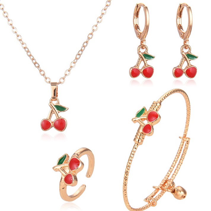 Bonuskan HYL JEWELRY COD Set Perhiasan Titanium Anak Wanita Anti Lapis Emas Karat Isi Love Sier Dan 