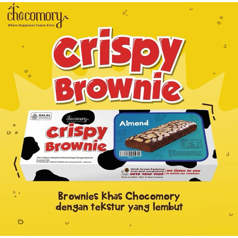 

CHOCOMORY Brownies Almond - READY JAKARTA 23 Maret 2025