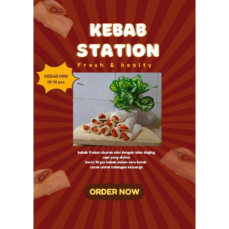 

Kebab Frozen Original Mini isi 10 pcs dengan daging asli