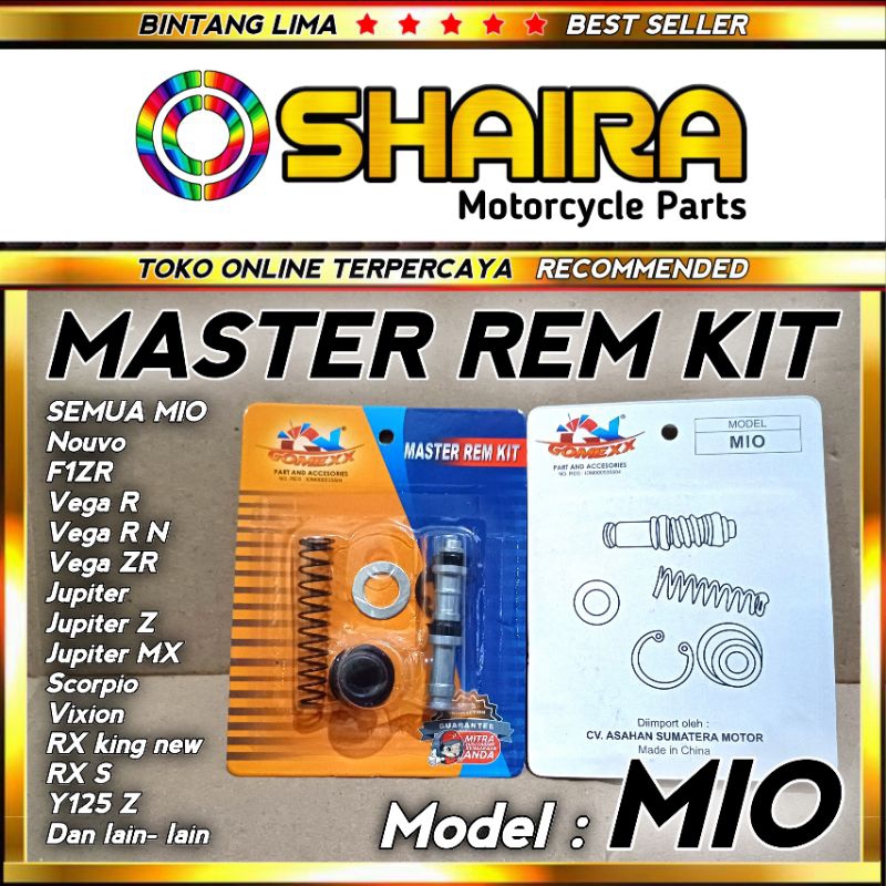 MASTER REM KIT/SEAL MASTER REM DEPAN MIO/JUPITER MX /VEGA ZR/VIXION/SCORPIO/KING/FIZ R SEAL MASTER R