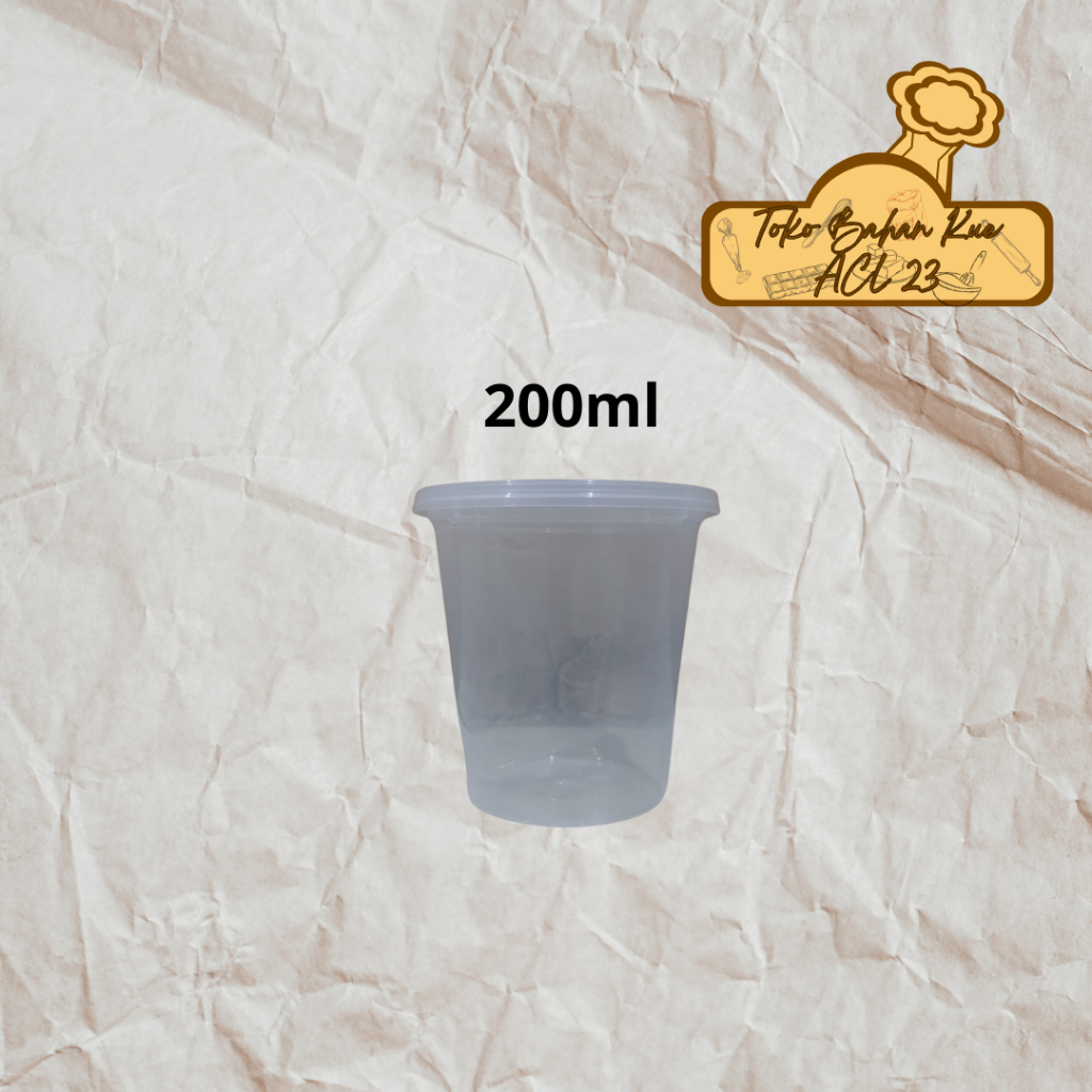 [Isi 50 Pcs] Thinwall Sauce Cup 200ml Meiji/Cup Saus 200ml/Wadah Saus 200ml/Tempat Sambal 200ml