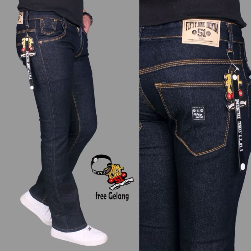 Celana jeans Cutbray pria Panjang - Celana Jeans Cutbray kekinian - Celana Cutbray denim Street Pria