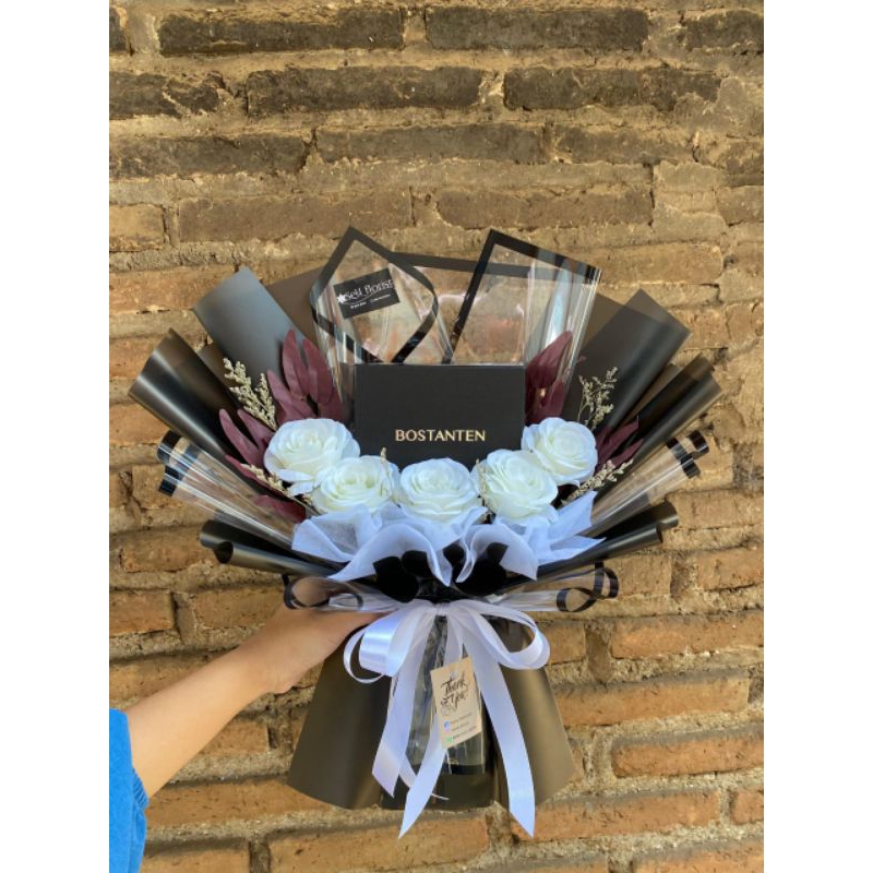 buket cowok dompet bostanten // kado buket dompet