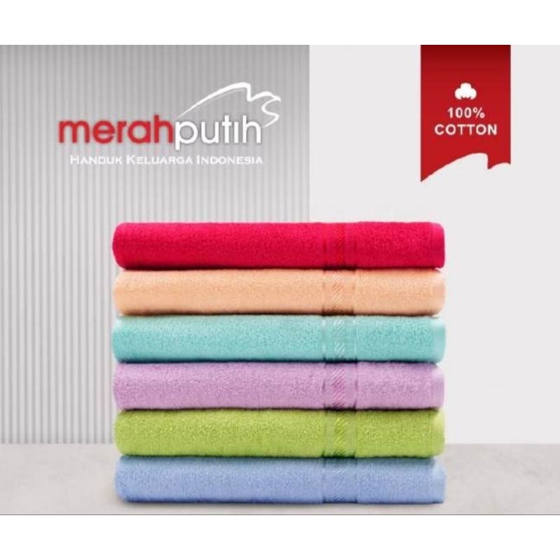 HANDUK MERAH PUTIH TANGGUNG UK 50X100 TERMURAH