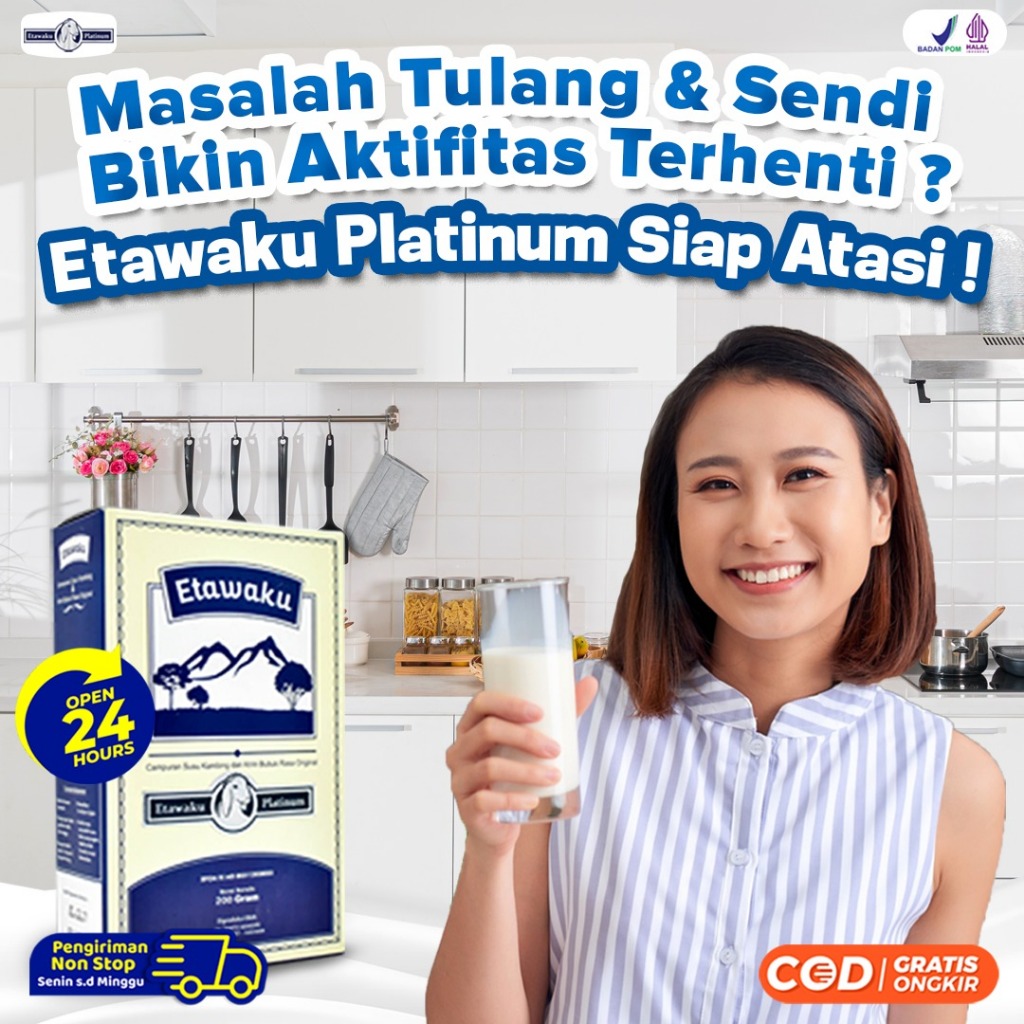

Etawaku Platinum | Susu Kambing Etawa Murni Tanpa Pemanis Efektif Atasi Masalah Pernafasan Sesak Nafas Batuk Berdahak Kering Asma & Bronkitis Nyeri Sendi & Tulang Pelancar ASI Ibu Jaga Kesehatan Tubuh