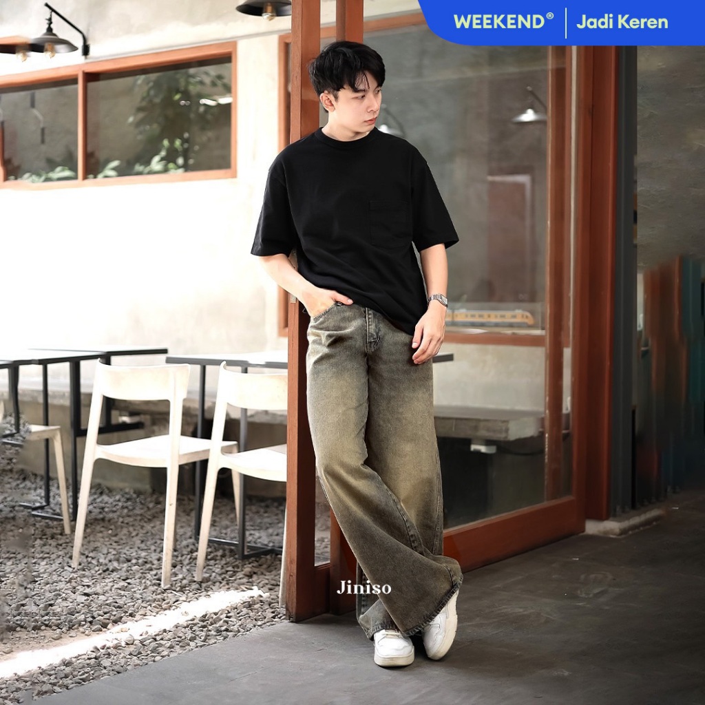 JINISO Oversize Baggy Loose Jeans Pria 770