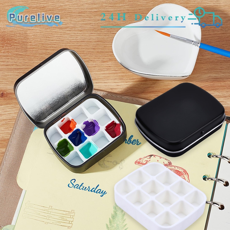 

Empty Mini Palette Painting Box Travel Metal Palette Painting Palet Mini Kosong