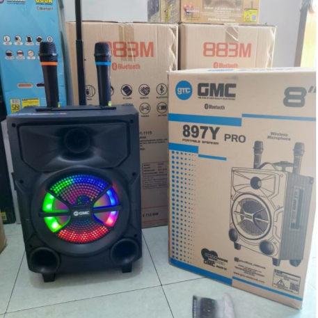 Speaker Bluetooth GMC 897Y PRO 8" 2Mic Wireless Original