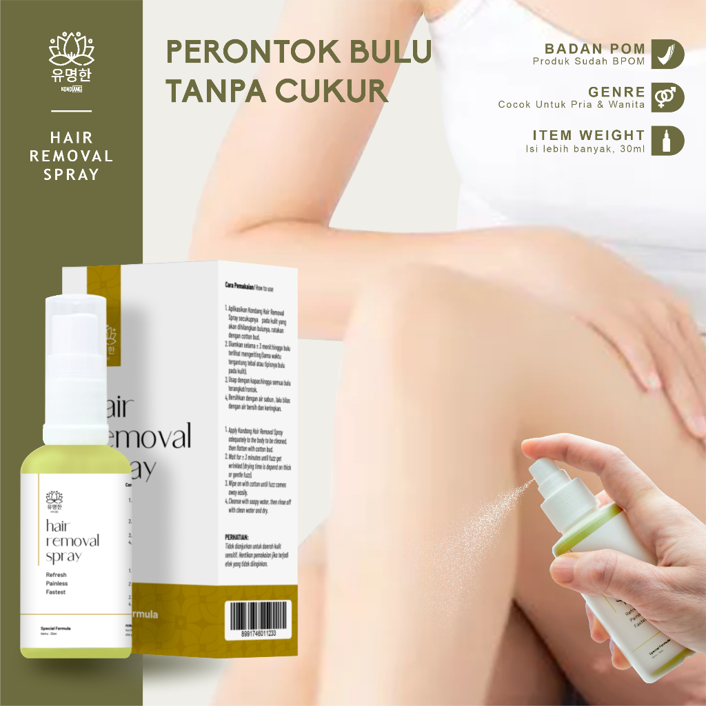 Perontok Bulu Kondang Hair Removal Spray Perontok bulu - perontok bulu kemaluan - perontok bulu perm
