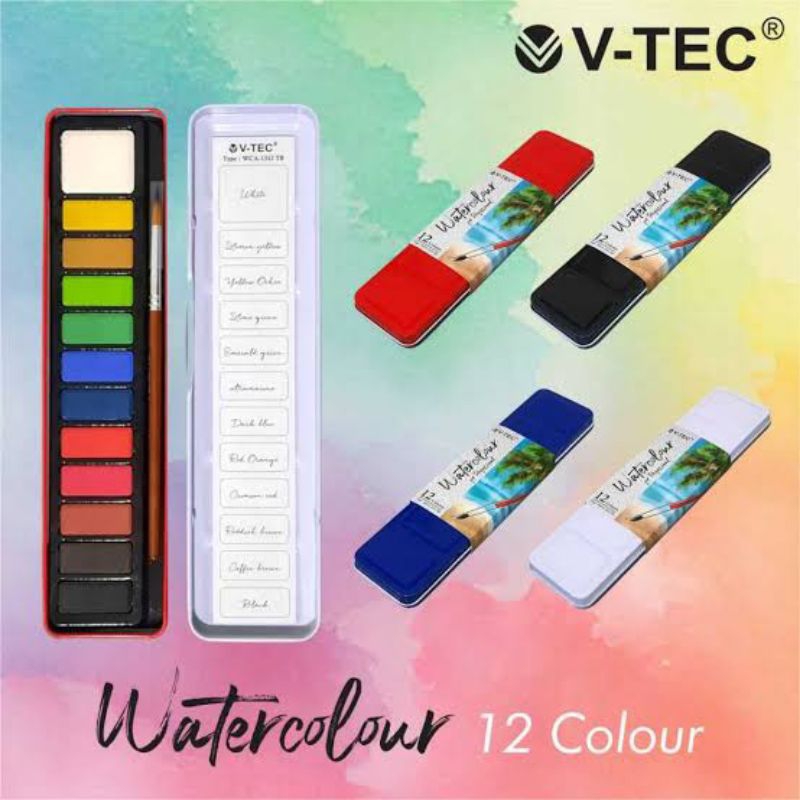 

Water Colour Type WCA-1312 TB12 clr + 1 Kuas V-TEC